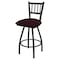 Holland Bar Stool Co 30" Swivel Bar Stool, Pewter Finish, Canter Bordeaux Seat X810 - alternate 1
